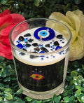 No bad vibes eucalyptus fragrance soy candle (with 🧿 pendant you can wear as a necklace, bracelet, or home decor)